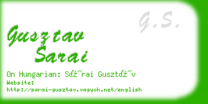 gusztav sarai business card